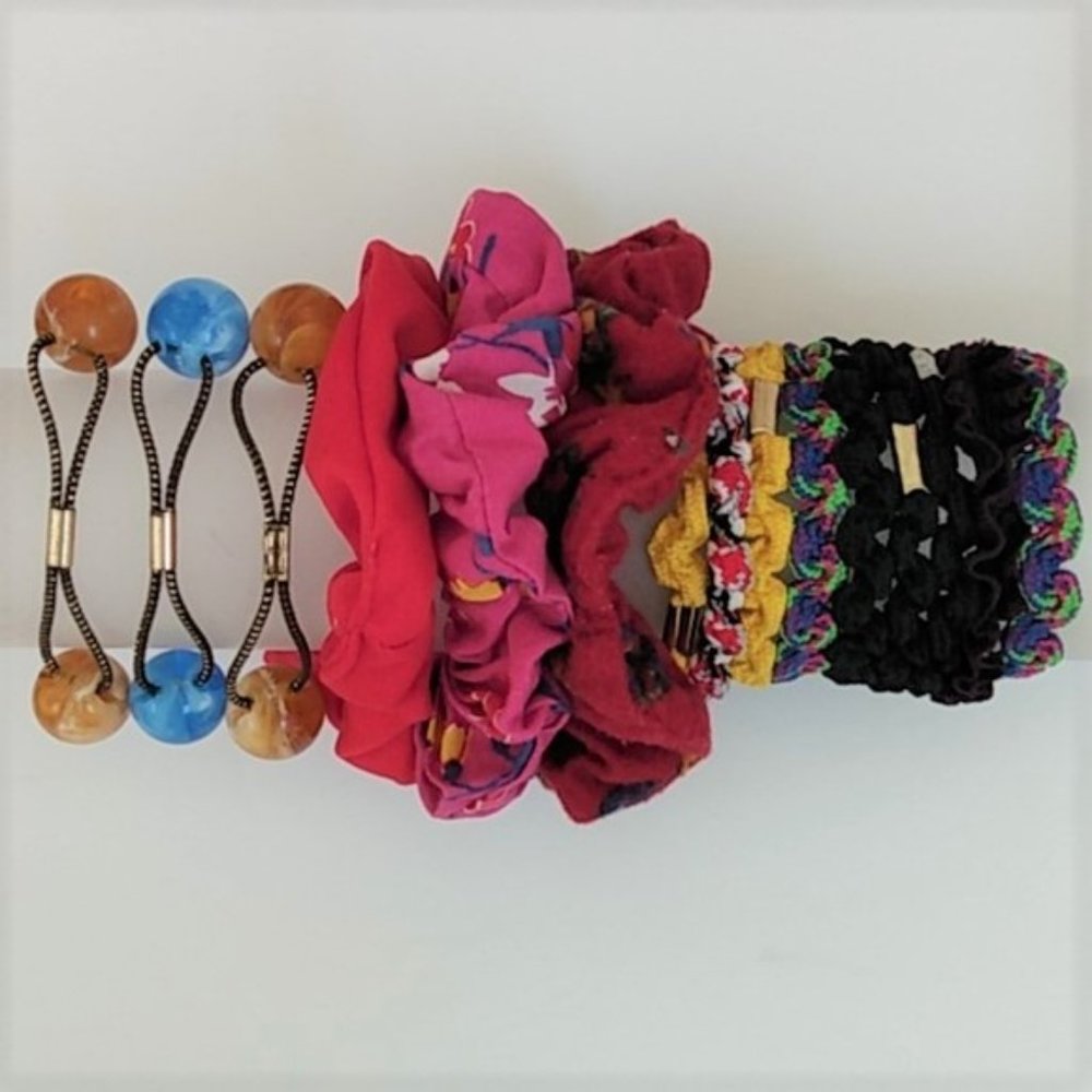 Vintage Hair accessories Scrunchies, bobbles, ties